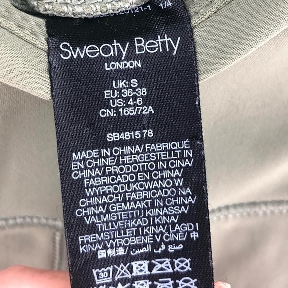 Sweaty Betty High Rise Leggings 7/8 Length Green Workout Yoga Size Small - Picture 6 of 10